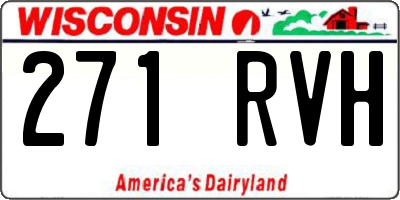 WI license plate 271RVH