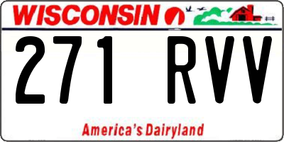 WI license plate 271RVV