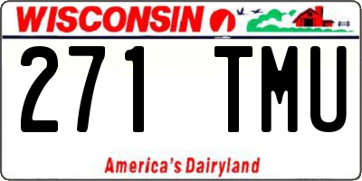 WI license plate 271TMU