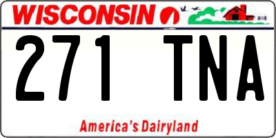 WI license plate 271TNA