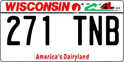 WI license plate 271TNB