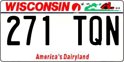 WI license plate 271TQN
