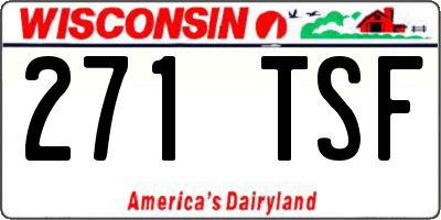 WI license plate 271TSF