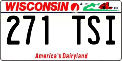 WI license plate 271TSI