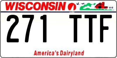 WI license plate 271TTF