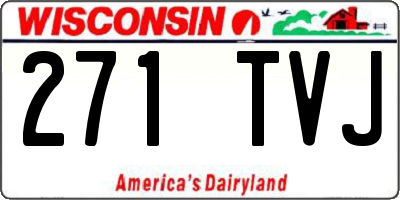WI license plate 271TVJ