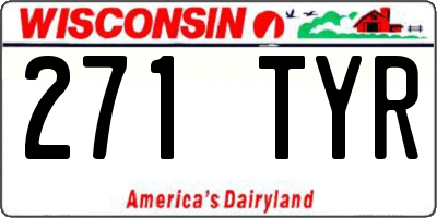 WI license plate 271TYR