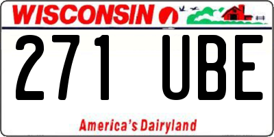 WI license plate 271UBE