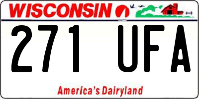 WI license plate 271UFA