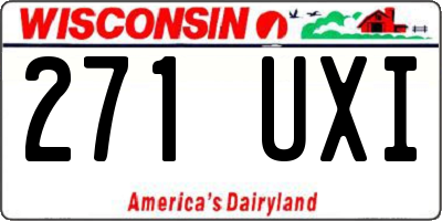 WI license plate 271UXI