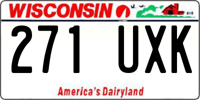WI license plate 271UXK