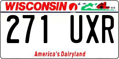 WI license plate 271UXR
