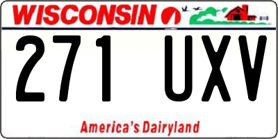 WI license plate 271UXV
