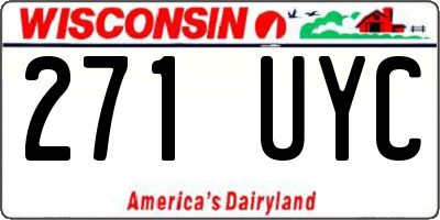 WI license plate 271UYC