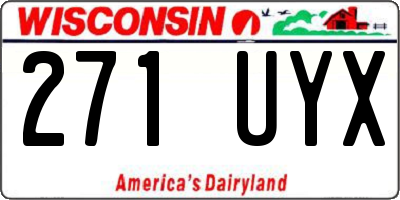 WI license plate 271UYX