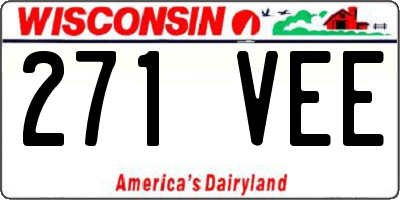 WI license plate 271VEE