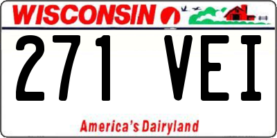 WI license plate 271VEI