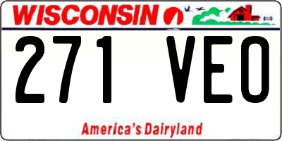 WI license plate 271VEO