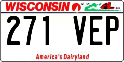 WI license plate 271VEP