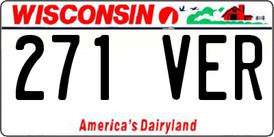 WI license plate 271VER