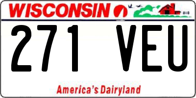 WI license plate 271VEU