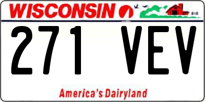 WI license plate 271VEV