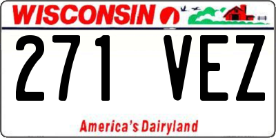 WI license plate 271VEZ