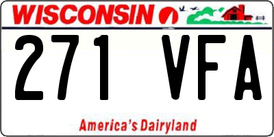 WI license plate 271VFA