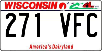 WI license plate 271VFC