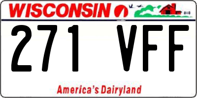 WI license plate 271VFF