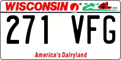WI license plate 271VFG