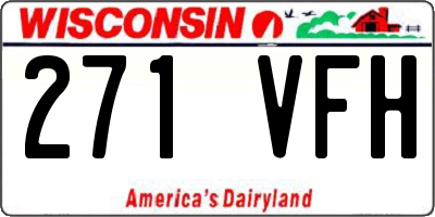 WI license plate 271VFH