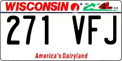 WI license plate 271VFJ