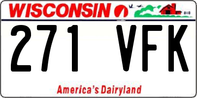WI license plate 271VFK