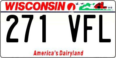 WI license plate 271VFL