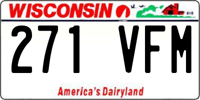 WI license plate 271VFM