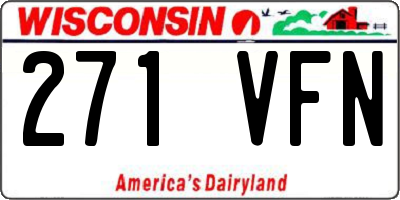 WI license plate 271VFN