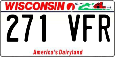 WI license plate 271VFR