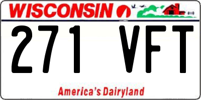 WI license plate 271VFT