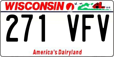 WI license plate 271VFV