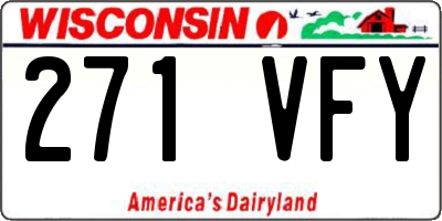 WI license plate 271VFY