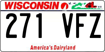 WI license plate 271VFZ