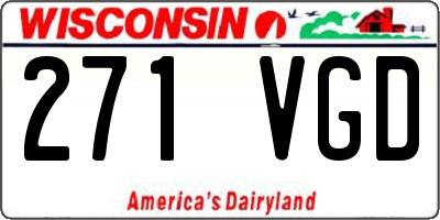 WI license plate 271VGD