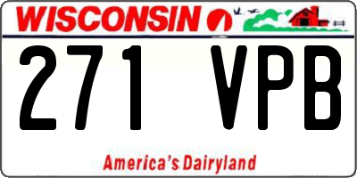WI license plate 271VPB