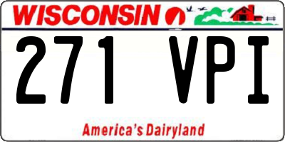 WI license plate 271VPI
