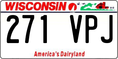 WI license plate 271VPJ