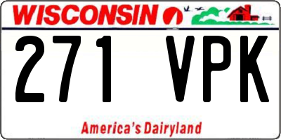 WI license plate 271VPK
