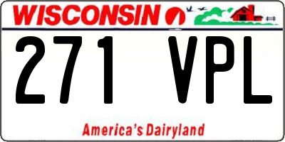 WI license plate 271VPL