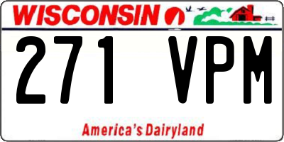 WI license plate 271VPM