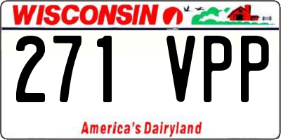 WI license plate 271VPP